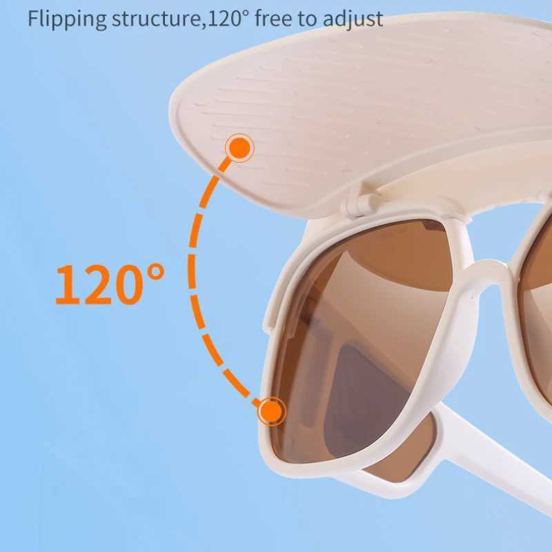 Polarized Sunglasses Multifunctional Anti Sunburn Sun Glasses with Sun Visor for Men Women Outdoor Camping Fishing Shades Eyewear W250621