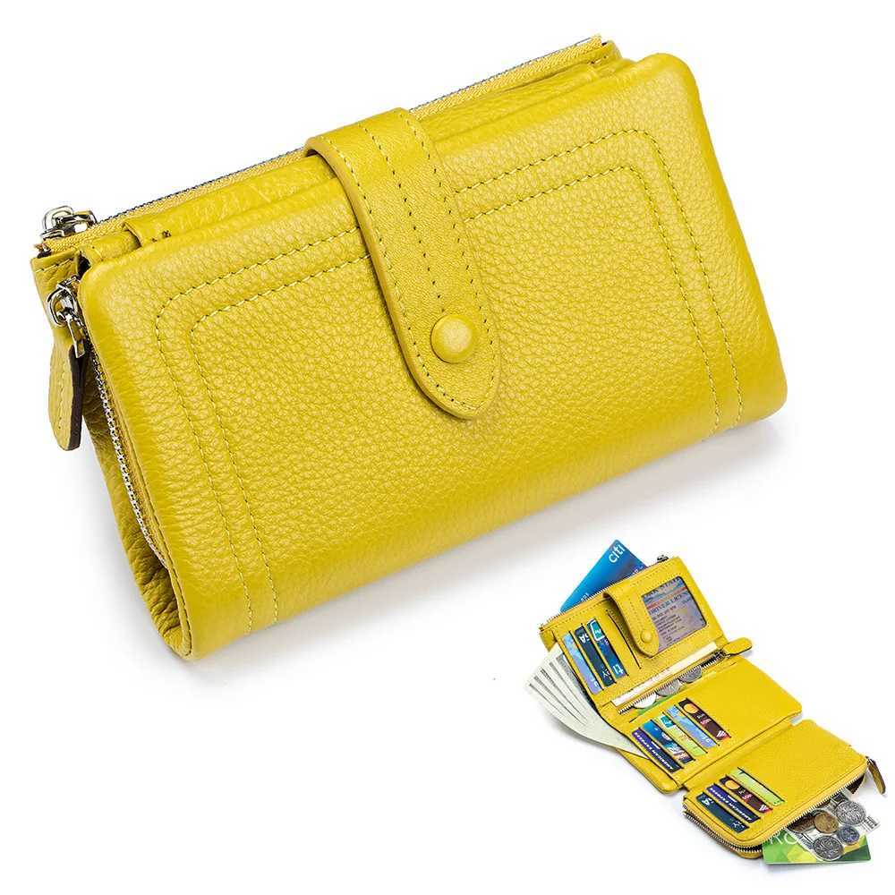 Short Genuine Leather Purses for Women Coins and Cards Soft Real Cow Leather Wallet Ladies Card Holder Clutch Money Bag Z250621