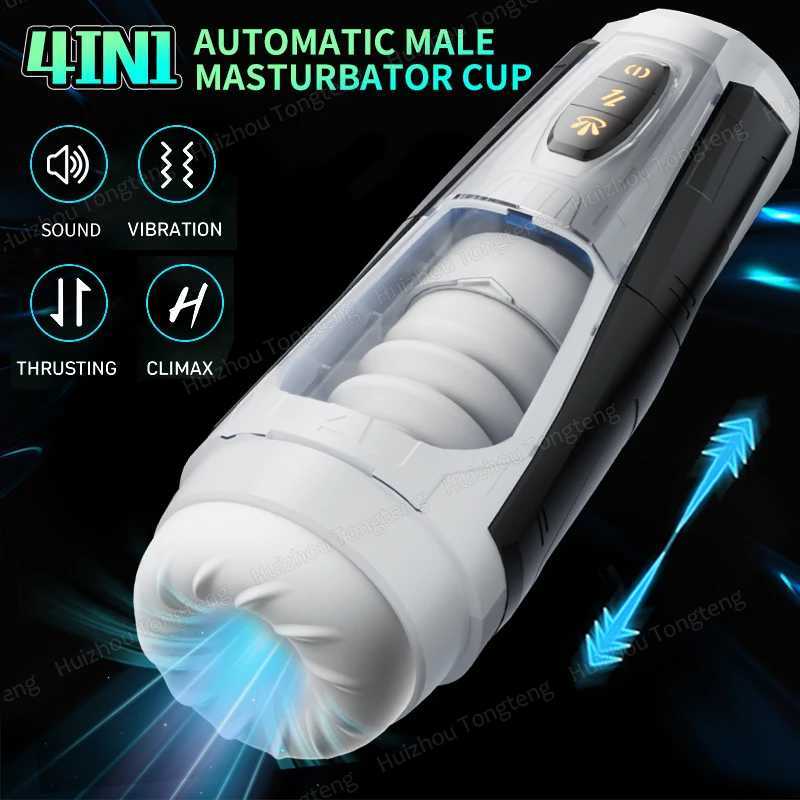 Male Masturbation Cup Telescopic Heated Sucking Pocket Pussy Blowjob Sex Machines Toy Adult Goods for Men Vagina Masturbator 8+ W250621