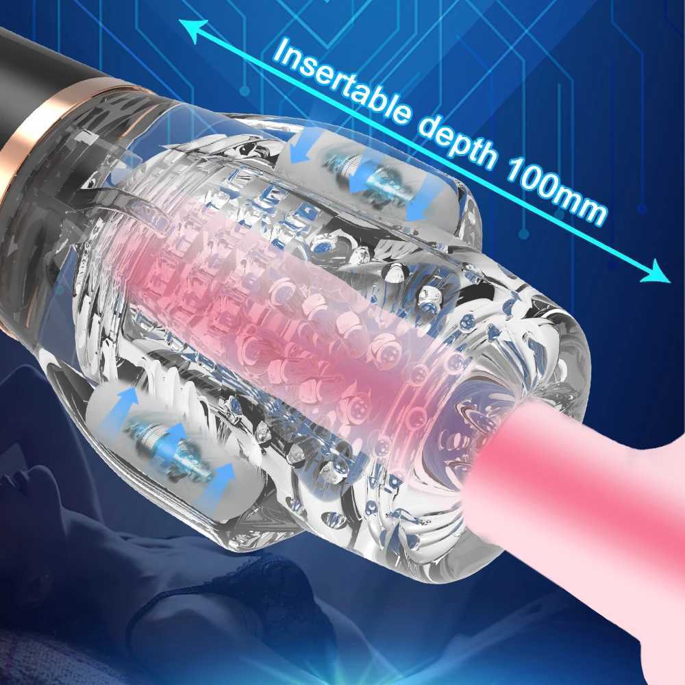 Sucking Vibrating Male Masturbator Real Oral Machine Sex Glans Trainer Penis Vibrator Pocket Pussy Real Vagina Sex Toy for Men W250621