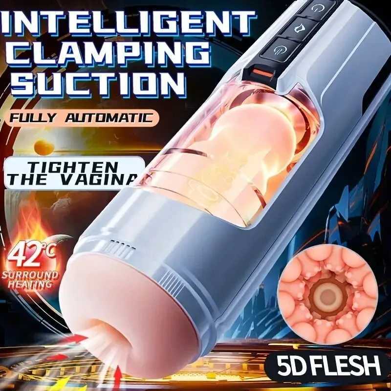 Automatic Thrusting Heating Masturbator Blowjob Penis Stimulation Equipment Machine Voice Masturbators Cup Sex Toy Adult Goods W250621