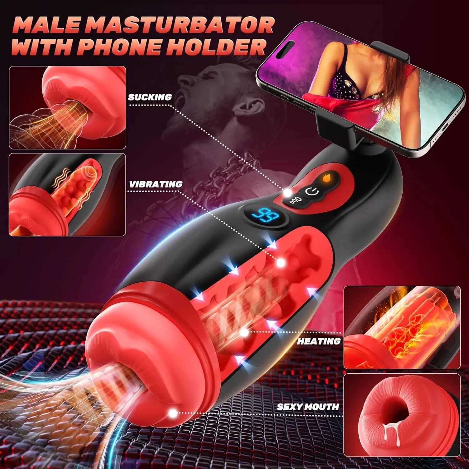 Automatic Male Masturbator Cup Sucking Vibration Blowjob Masturbation Real Heated Vagina Pocket Adults Sex Machines Toys For Men W250621
