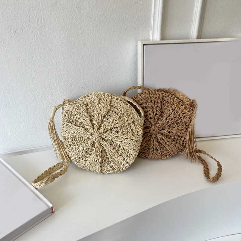 Round Multi Style Straw Bag Handbags Women Summer Rattan Bag Handmade Woven Beach Circle Bohemia Handbag New Fashion XJ250620