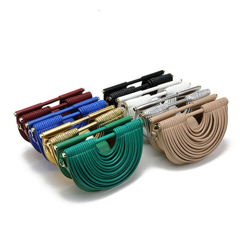 2025 New Handwoven Shoulder Crossbody Noodle Knot Design Handbag Semi-circle Women's designer Bag