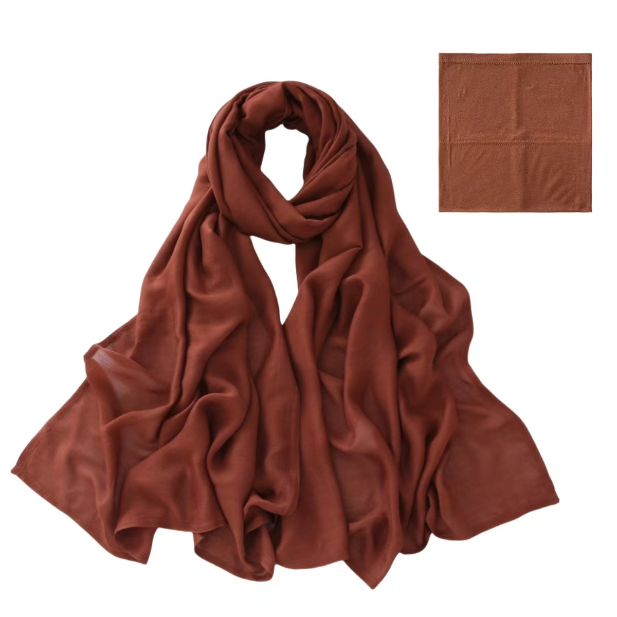 T1027 new modal scarf headscarf modal base cap scarf set gauze scarf