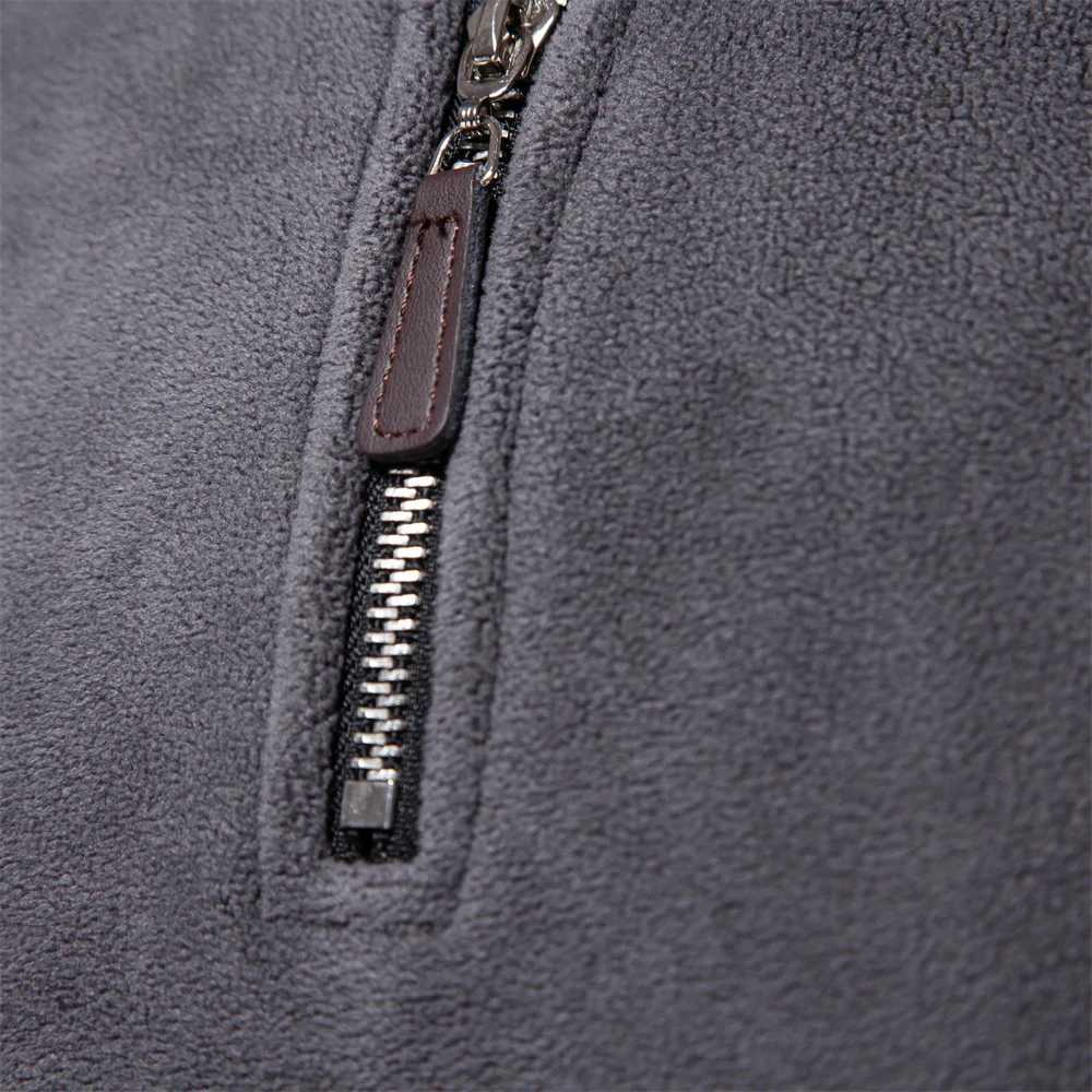 AIOPESON Brand Quality Thick Warm Fleece Jacket for Men Zipper Neck Pullover Mens Sweatshirt Soft Shell Mens Jacket Z250621