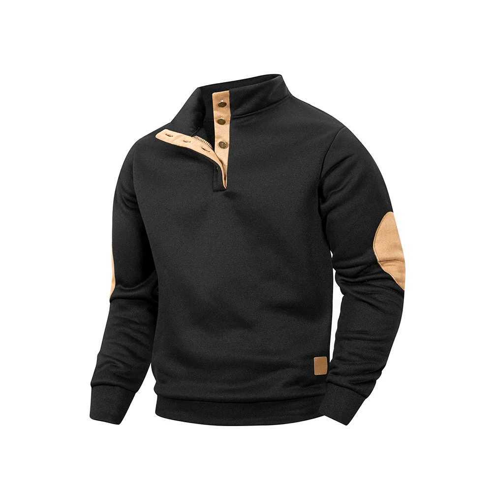 Spring and Autumn Mens Long Sleeve Sweatshirts Casual Button Down Lapel Pullover Knitted Sweater Outdoor Sports Pullover Z250621