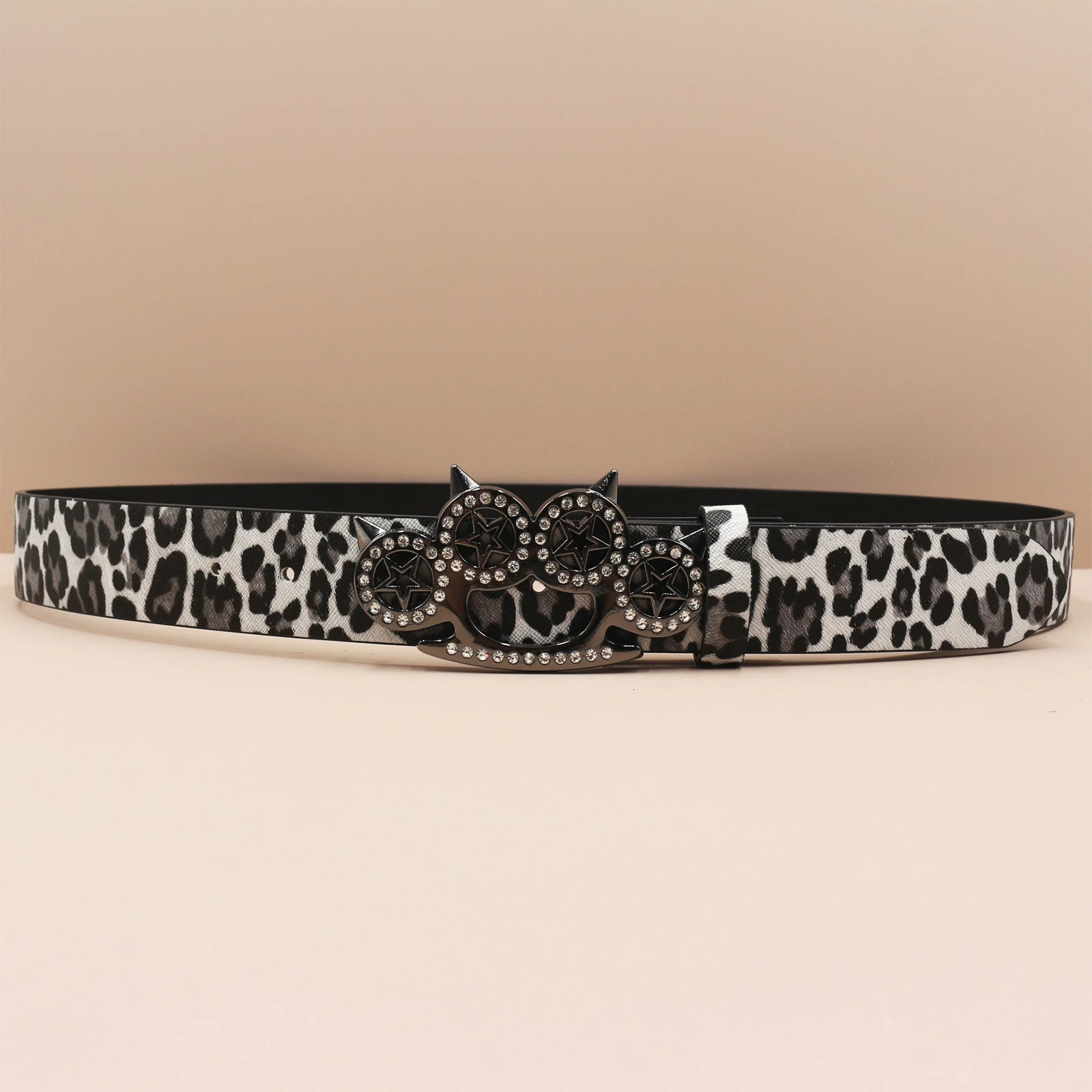 Leopard print Y2K Rhinestone Leather Belt Women Hip Hop Western Denim Shiny Pretty n Bling Adjustable Glitter Waistband 250617
