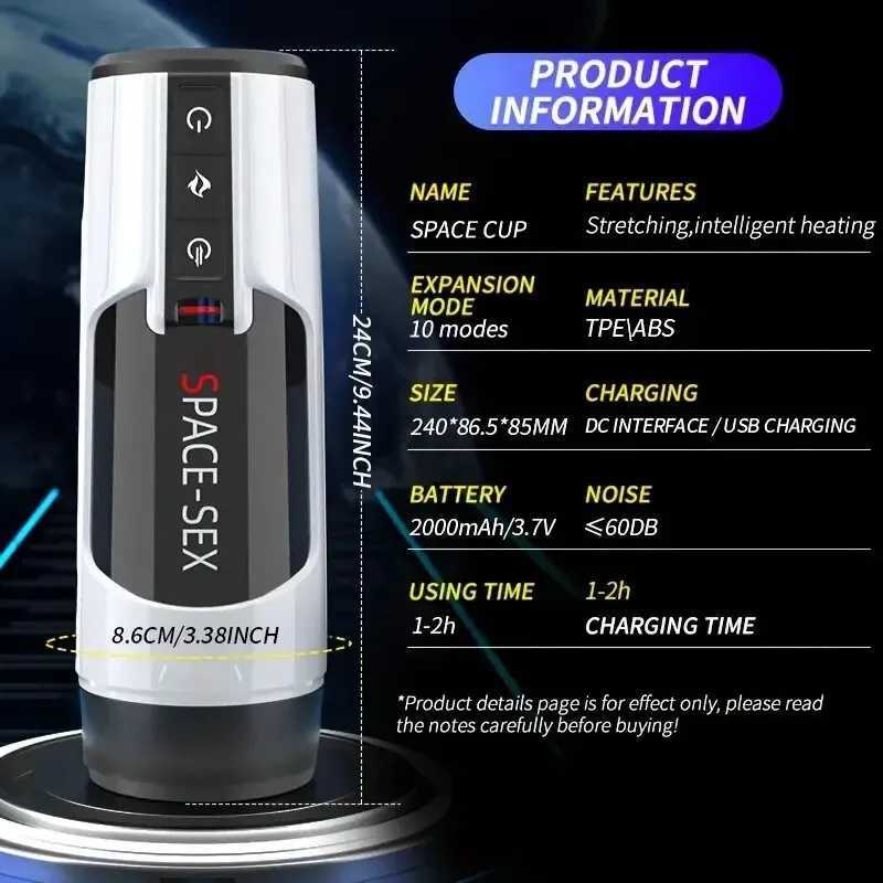 Automatic Thrusting Heating Masturbator Blowjob Penis Stimulation Equipment Machine Voice Masturbators Cup Sex Toy Adult Goods W250621