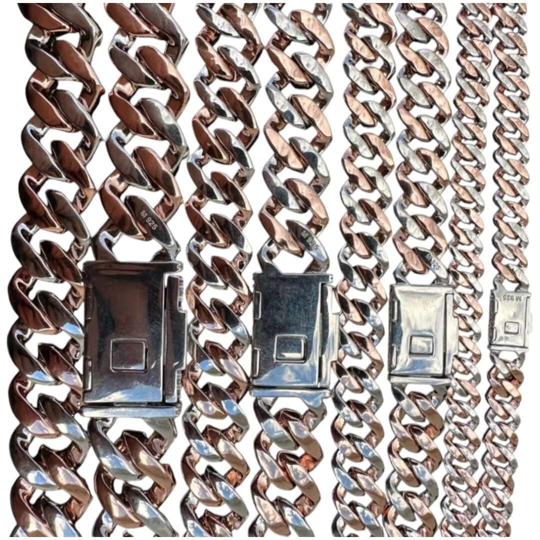 New Arrival Moissanite Diamonds Studded Cuban Link Two Tone Iced Out Rapper Chain Reasonably Priced Necklace