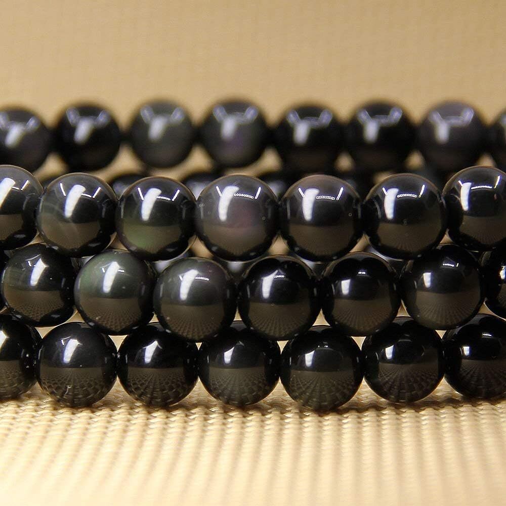 Attract Prosperity bracelet Ward Off Evil Handmade Gem Semi Precious Natural high-quality crystal 6mm Round Beads Stretch Bracelet Unisex