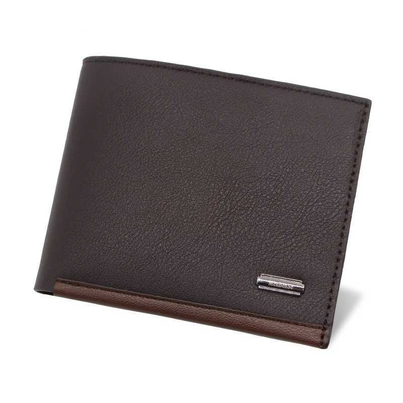Mens Wallet Money Bag Solid Color Leather Business Large-capacity FAshion Business Wallet Vintage Male Wallets Purse Z250621