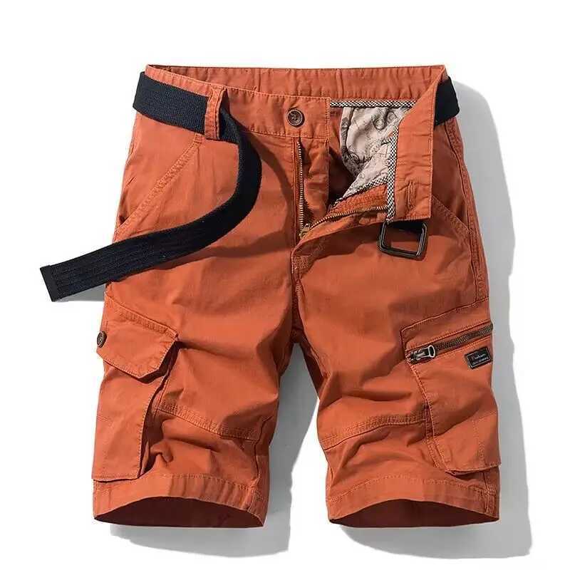 Men Summer Cargo Shorts Casual Tool Shorts High Quality Mens Summer Military Multi Pocket Pants Loose Cargo Pants No Belts 38 W250621