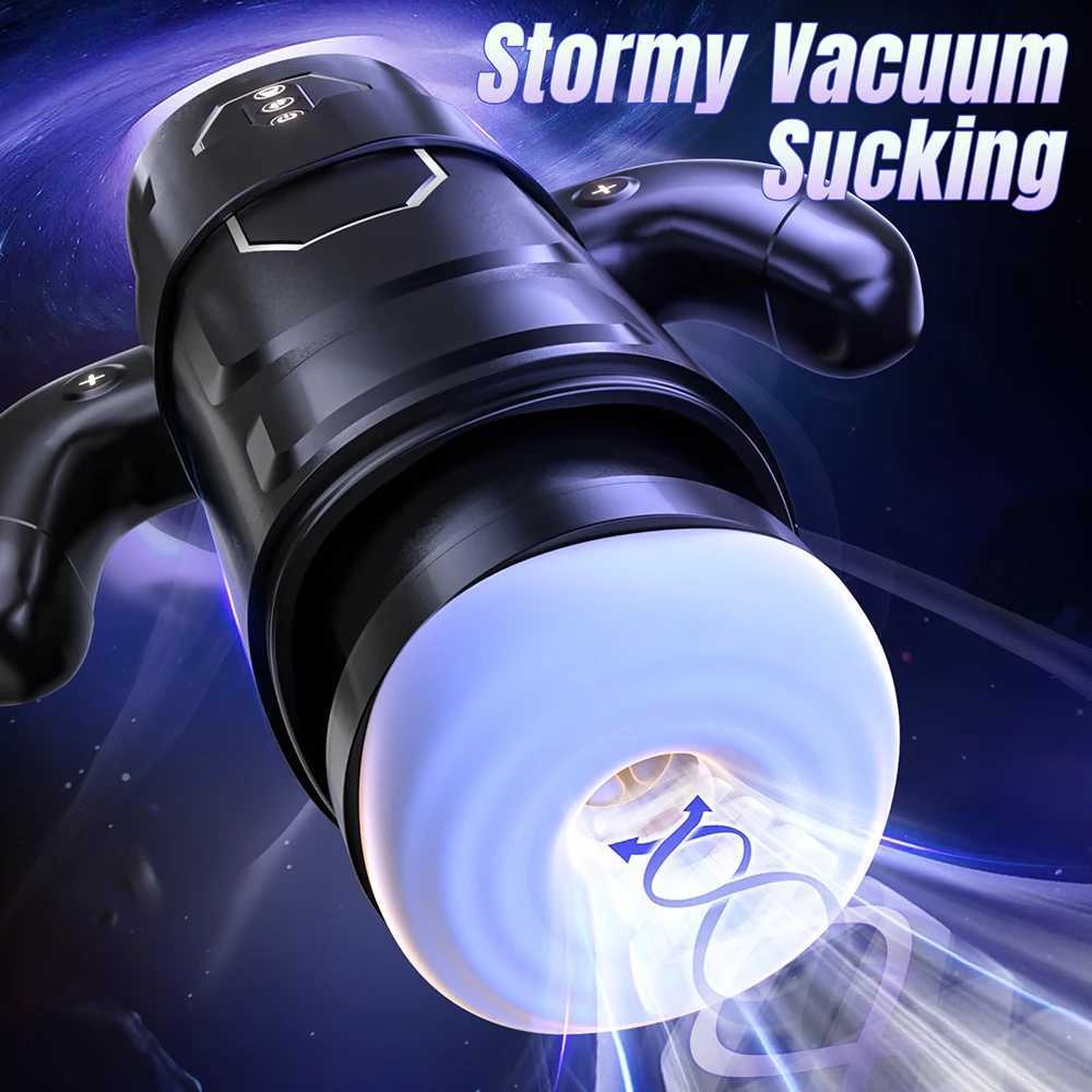 Male Masturbator Cup With 6 Thrusting 3 Sucking And 9 Vibration Modes With Heating Pronunciation Gamepad Sex Toys for Men W250621