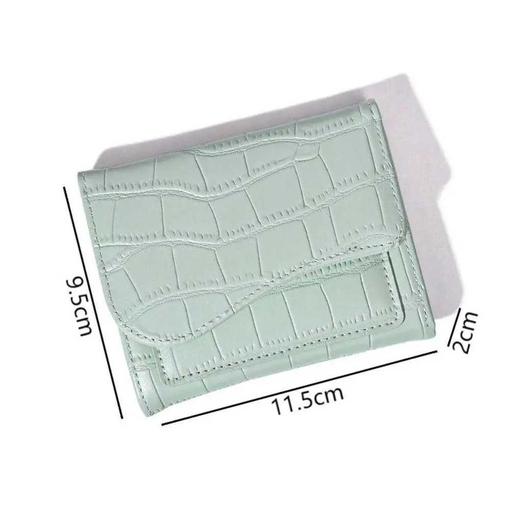 Women Mini Wallet Purse Female Short PU Leather Purse Solid Color Lightweight Fashion Multiple Card Positions for Student Z250621