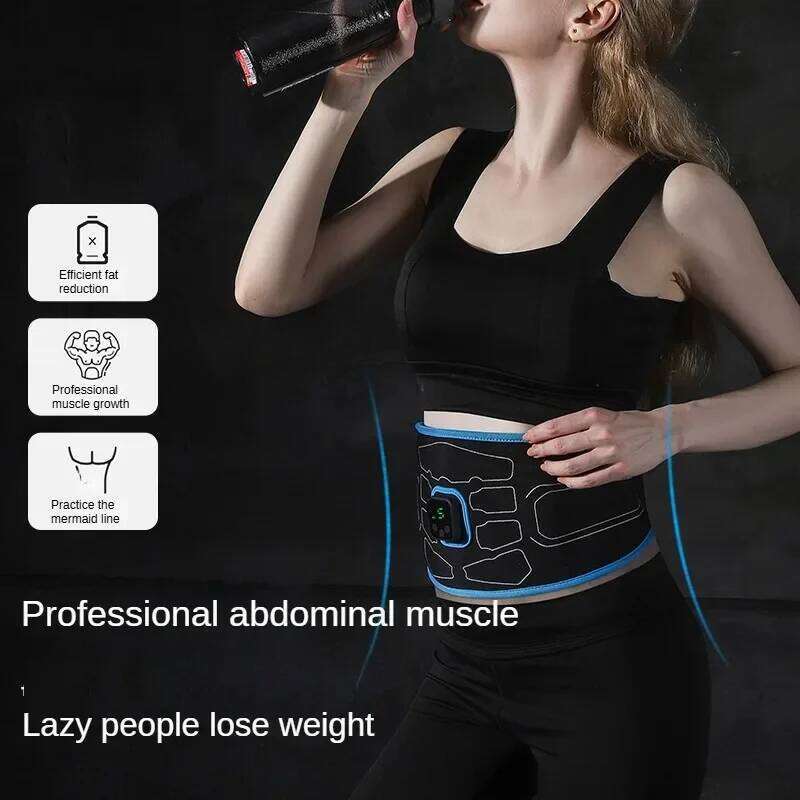 EMS Abdominal Toning Belt Electric Stimulation Muscle Toner Waist Trainer Slimming Belts Fiess Workout Equiment
