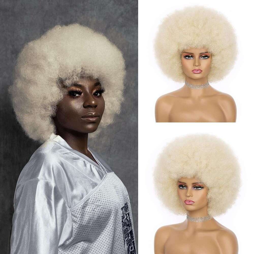 New Afro Masquerade Clown Costume Props Fluffy Curly Wig Headgear
