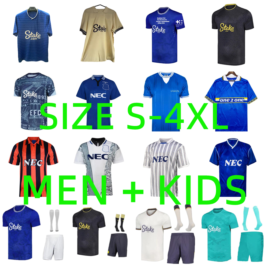 24 25 26 NDIAYE EFC EVERTONES soccer jerseys 2024 2025 2026 McNEIL CALVERT-LEWIN MYKOLENKO TARKOWSKI DELE PICKFORD IROEGBUNAM football shirts Uniforms Men Kids kits