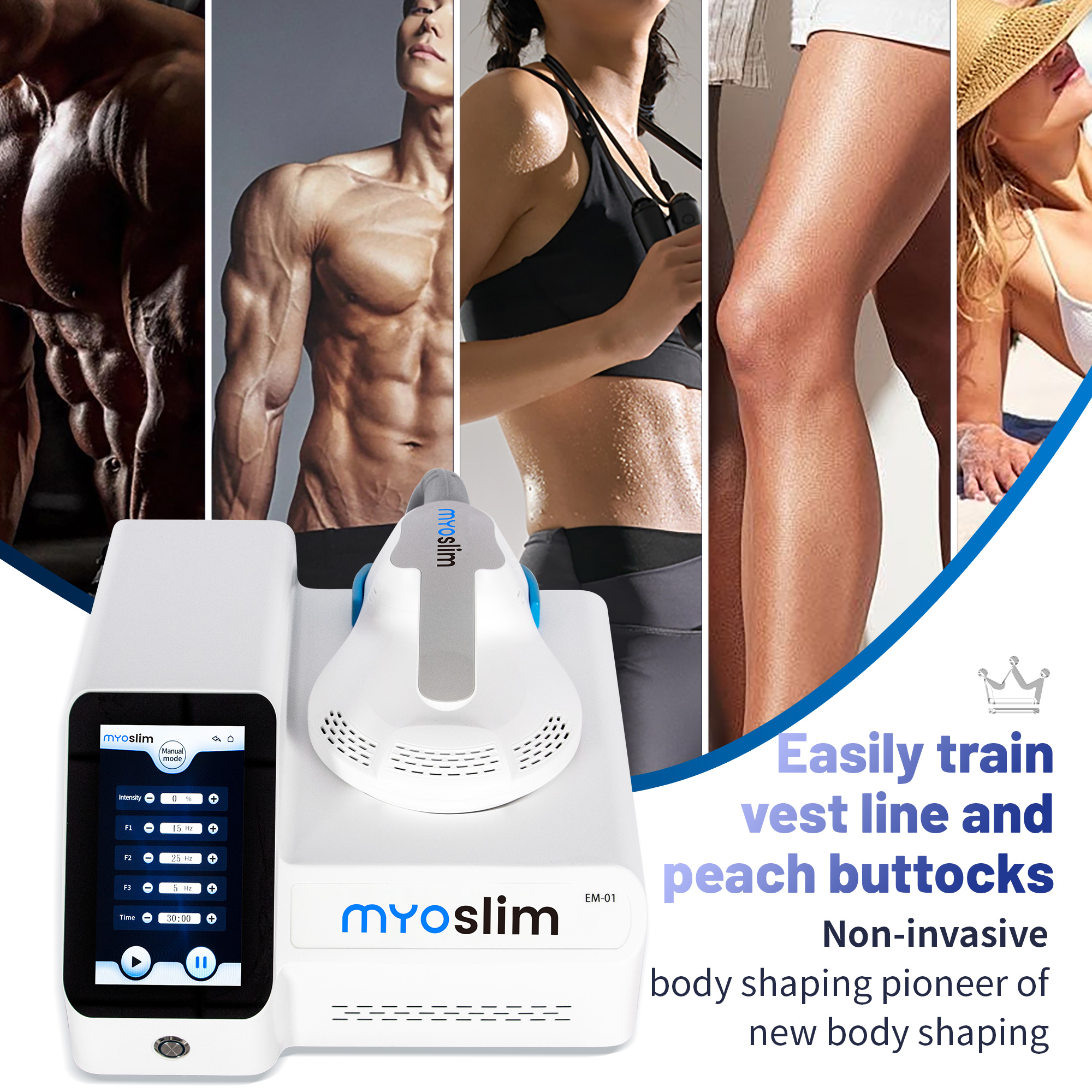 Nova Mini Professional Myosilm EMS ABS Muscle Stimulator Portable Slimming Shaping Non Invasive RF Muscle Stimulator Fat Removal