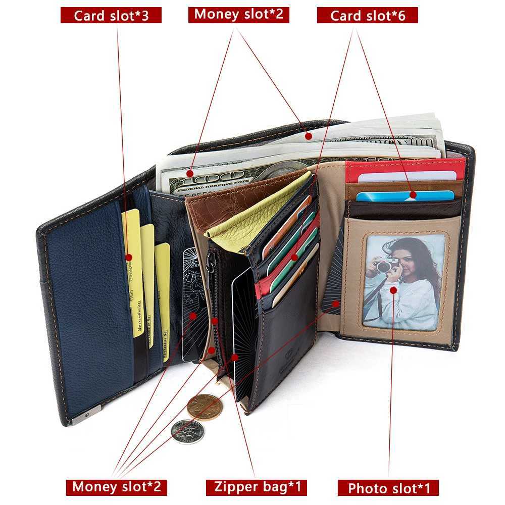 Westal Clutch Bag Women Leather Patchwork Squares Random Color Wallets Vintage Coin Wallet Female Purses Cards Wallets For Women Z250621