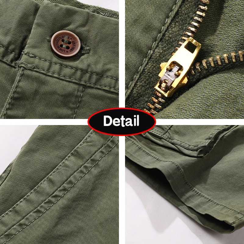 2024 New Men Summer Cargo Straight Solid Color Cotton Shorts Men Outdoor Leisure Joggers Fashion High-Quality Design Short Male W250621