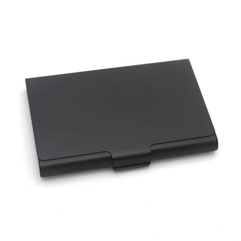 Wholesale Fashion Business Card Holder Aluminum Alloy Box Card Organizer Women Men Metal s Case Thin Purse Wallet Z250621