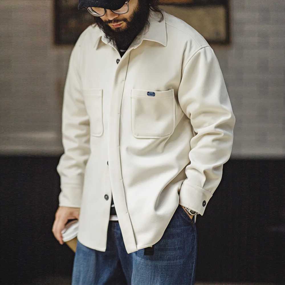 Maden Casual 400g Heavyweight Pocket Shirt Jackets Male Fashion Loose Vintage Outerwears 2023 Autumn Mens Amekaji Workwear XJ250621