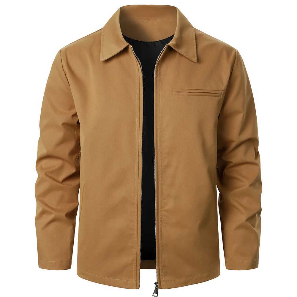 Mens Jacket Solid Color With Zipper Windproof Fashion Mens Coat Outdoor Sports Street Casual Style Mens Top Jacket Mens Coat XJ250621