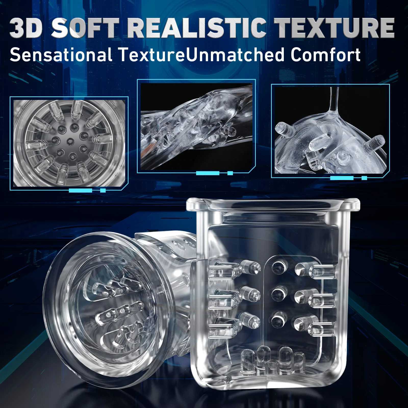 Pocket Pussy Equipment Masturbation Piston Penis Stimulation Suction Cup Multiple Modes Pussy Massage Sucking Artificial Vagina W250621