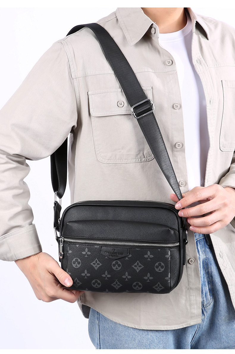 Free Shipping Designer Bag, Men's Crossbody Bag, Fashionable Leather Business Briefcase, Casual Commuting Luxury Bag, Crossbody Bag, Men's W