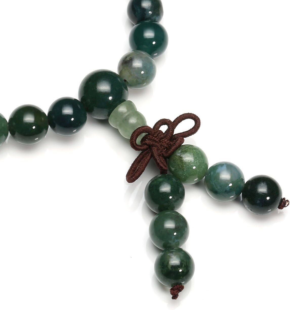 Ward Off Evil Zen 108 Mala Beads Ward Off Evil Bracelet 6mm 8mm Natural Crystal Attract Prosperity Buddhist Consecration