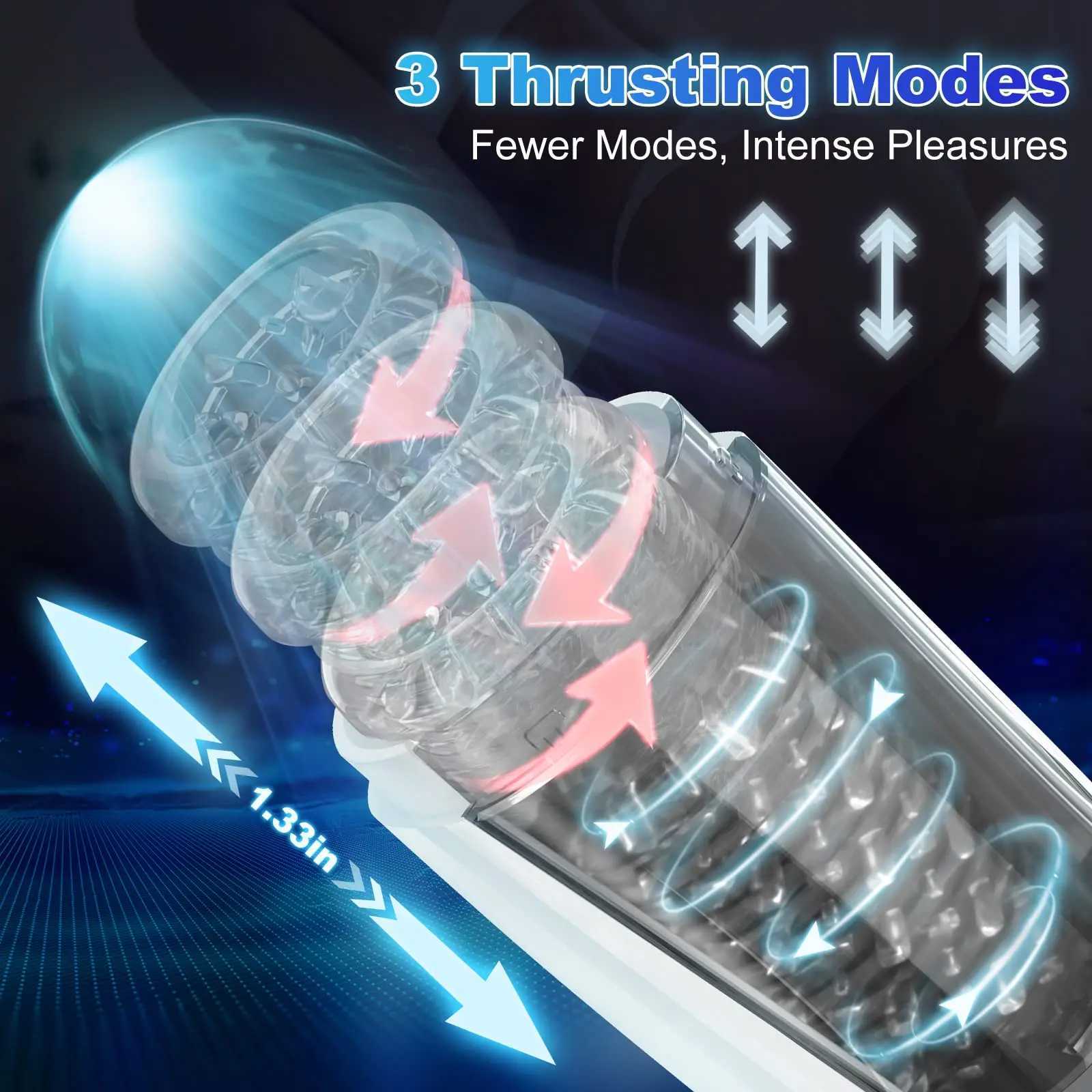 Automatic Male Masturbator Thrusting Rotation Masturbation Real Oral Sex Machine Sex Toys for Men Adult Goods Men Masturbator Cup W250621