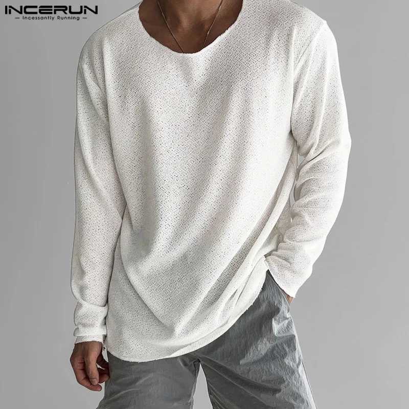 Mens Casual T Shirt O-neck Long SLeeve Solid Color Breathable Men Clothing Streetwear 2024 Fashion Male Shirts S-5XL Z250621