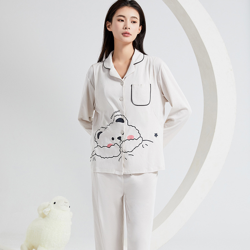 X189-Summer cotton pajamas pure cotton A-type clothing home clothes confinement clothing suit