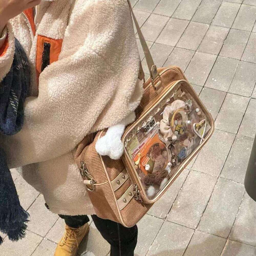 Japanese Ita Badge Trading Card Storage PVC Transparent Display Large Capacity Handbag Backpack Commuter Women's Bag