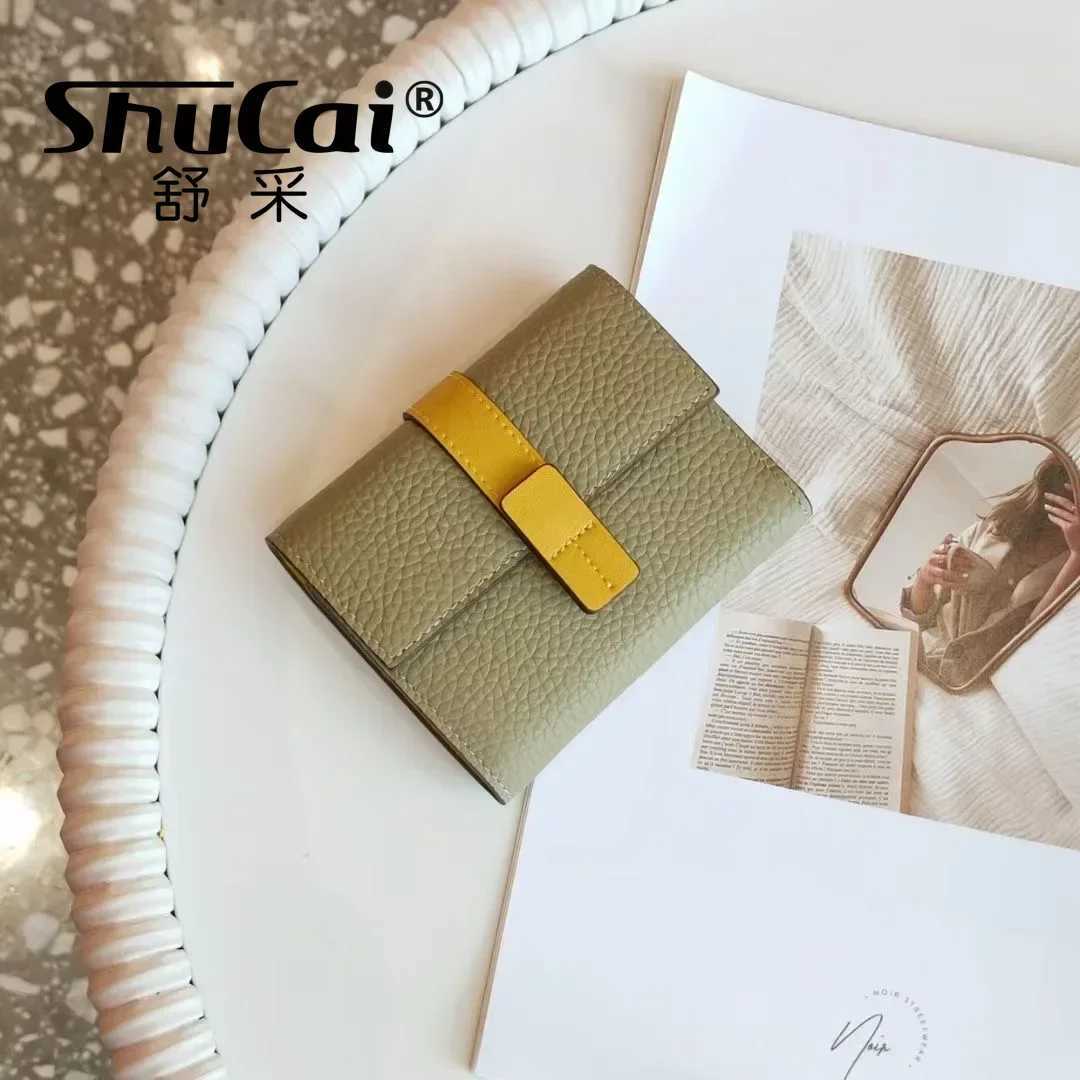 Short Wallet Women Purses Fashion Coin Purse Card Holder Wallets Female Genuine Leather Wallet Clutch Bag Z250621