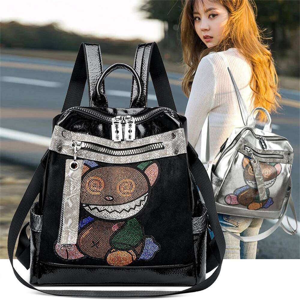 High Quality Women's Designer Dia Printing Backpacks Fashion Large Capacity Bookbag Travel Bag Female Mochilas Mujer