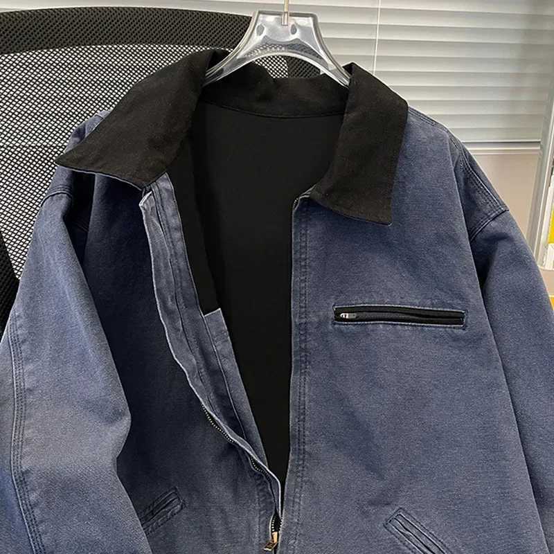 Autumn Vintage Cityboy Lapel Coat Minimalist Commuting Workwear Jacket Mens American Clean Fit Retro High-end Oversized Jacket XJ250621