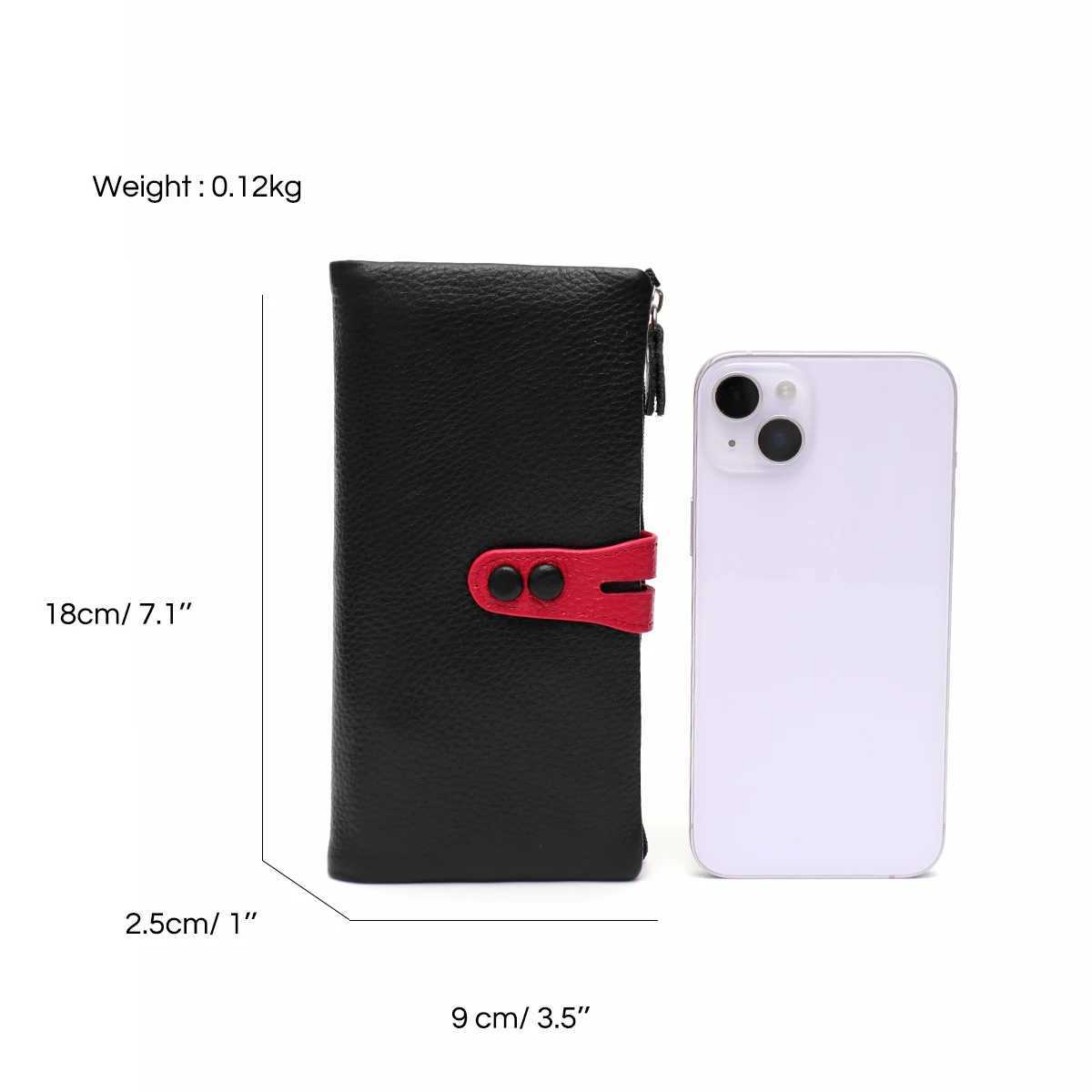Design Women Real Cowhide Bifold Long Wallet Colorful Leather Multi Cardholder Coin Purse Daily Portable Fits Phone Z250621