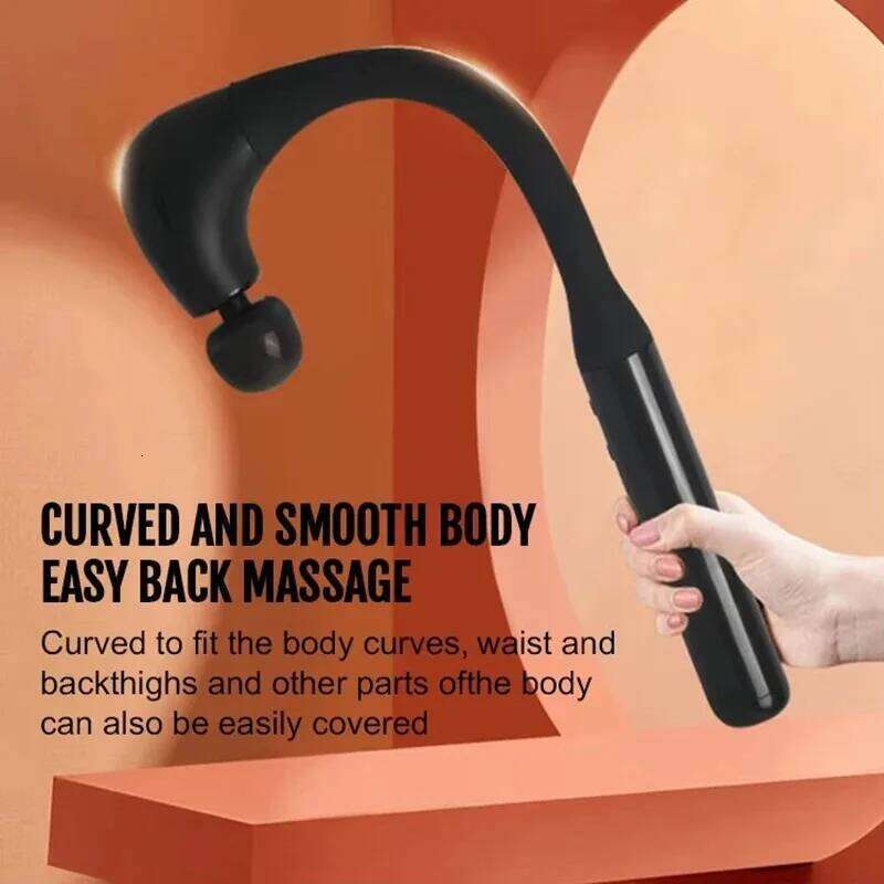 Fascia Portable Massage Gun Deep Tissue With Extended Handle U-Shaped Body Massager For Neck Shoulder Back Leg