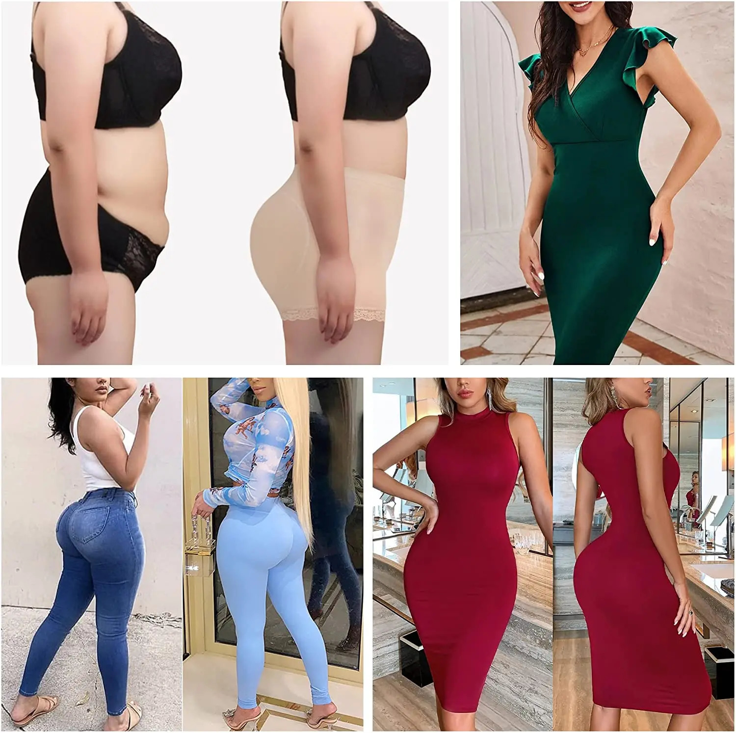 Women Butt Lifter Padded Lace Panties Mid Waist Hip Enhancer Pads Shorts Underwear Tummy Control short Body Shaper 250617