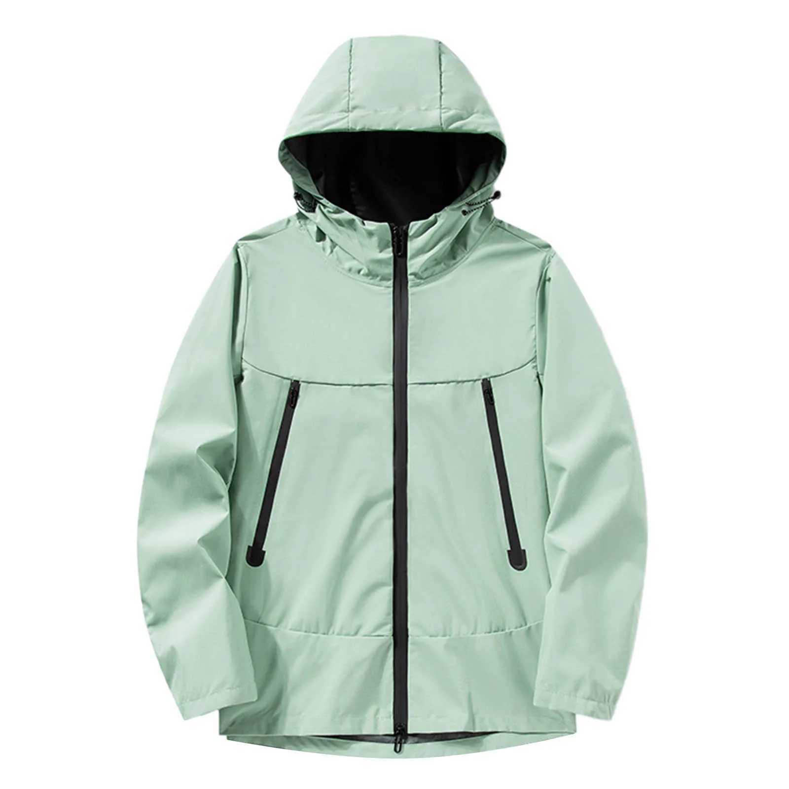 Mens Lightweight Interchange Jacket with Hood for Cycling Outdoor Mountaineering Windproof Breathable Lightweight Windbreaker XJ250621