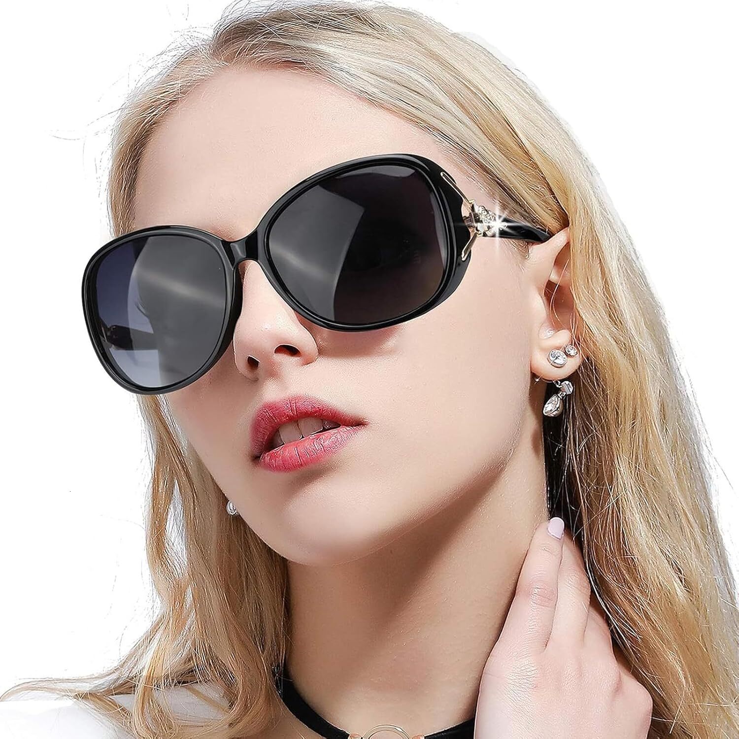 Designer Sunglasses for Women Trendy Polarized Hip hop Sunglasses Oversized Big Sun Glasses Ladies Shades UV Protection