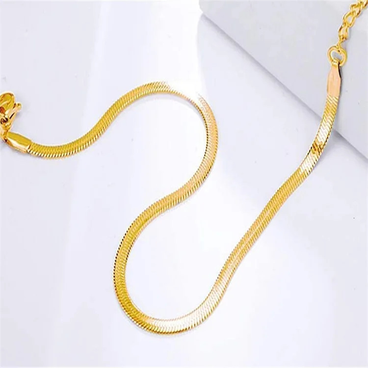 Stainless Steel Snake Chain Anklet for Women Summer Beach Gold Plated Anklets Fashion Jewelry Drop Wholesale 250617