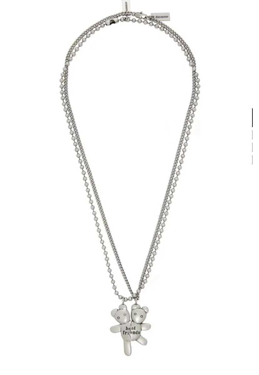 Women Men Best Friend Twice Headed Bear Couple Double Friendship Pendant Necklace Y250620
