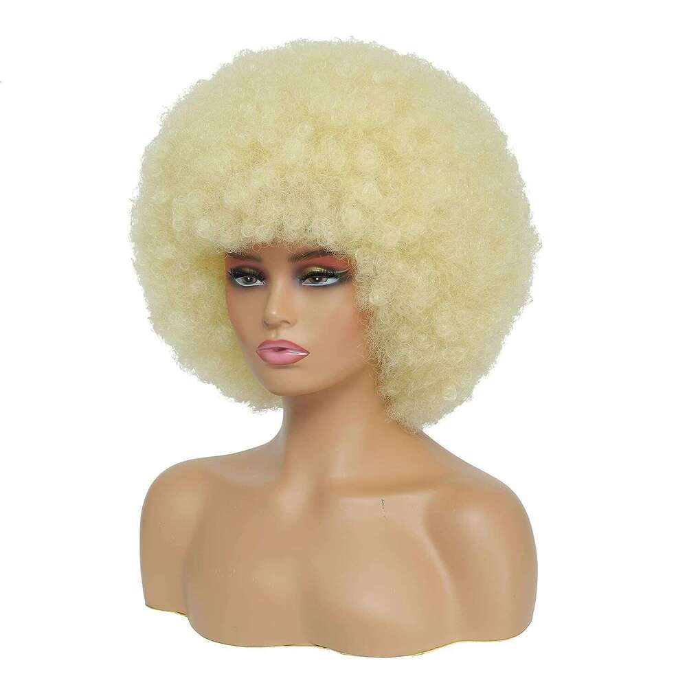 New Afro Masquerade Clown Costume Props Fluffy Curly Wig Headgear