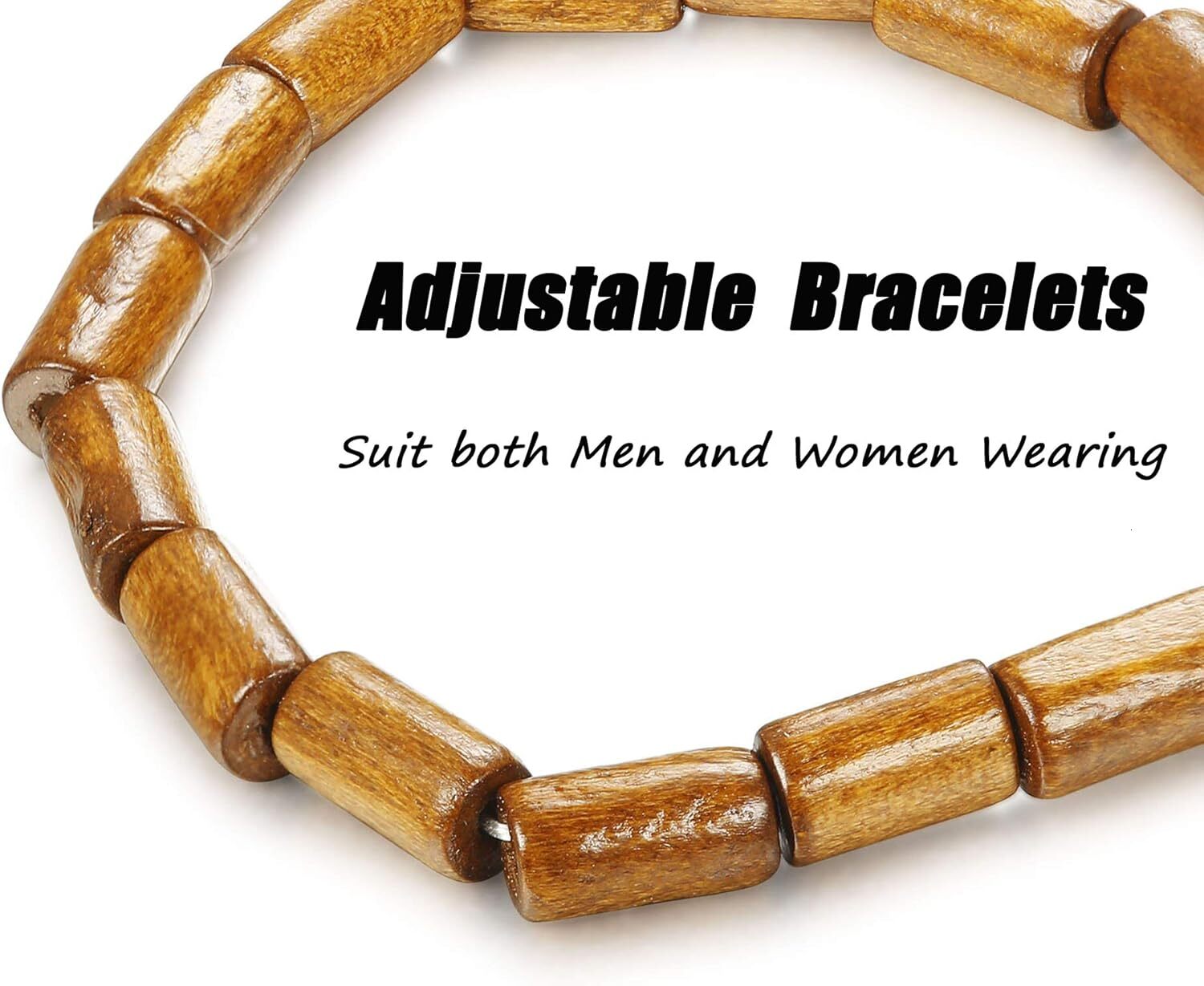 Buddhist Consecration Sandalwood Beaded Bracelet for Men Women Buddhist Beads Elastic Attract Prosperity Ward Off Evil