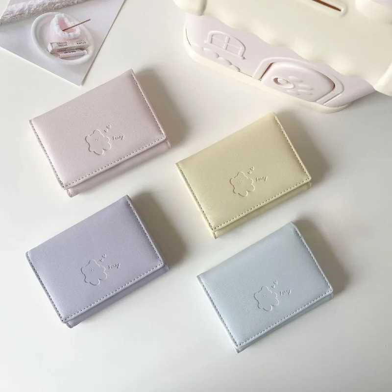 Women Cute Bear Wallets Triple Multi Functional Short Wallets Fold Card Holder Coin Purse Ladies Card Bag Clip Cartoon Bags Z250621