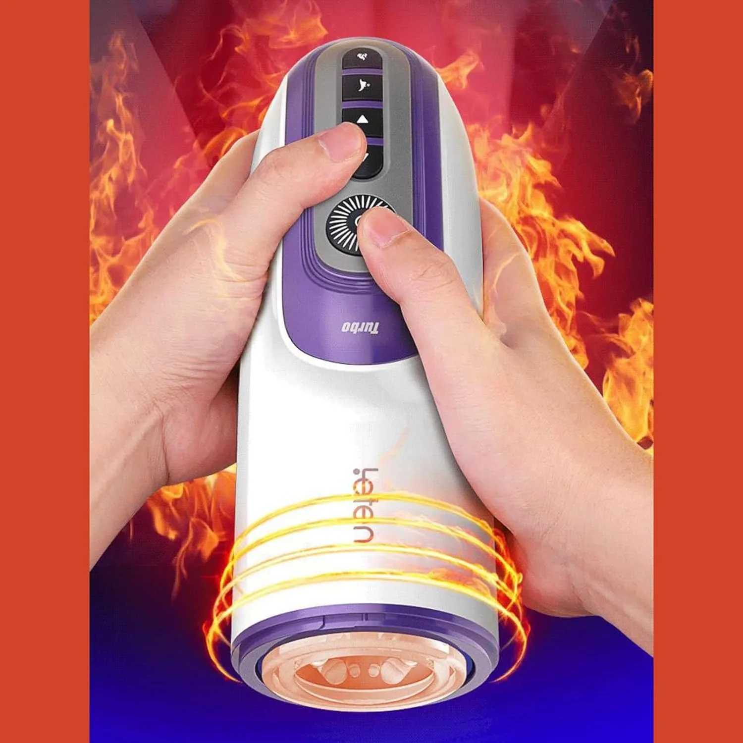 Leten Electric Telescopic Oral Sex Machine One Key Burst Actress Voice Male Masturbator Pocket Pussy Adult Men Vibrator Toys W250621