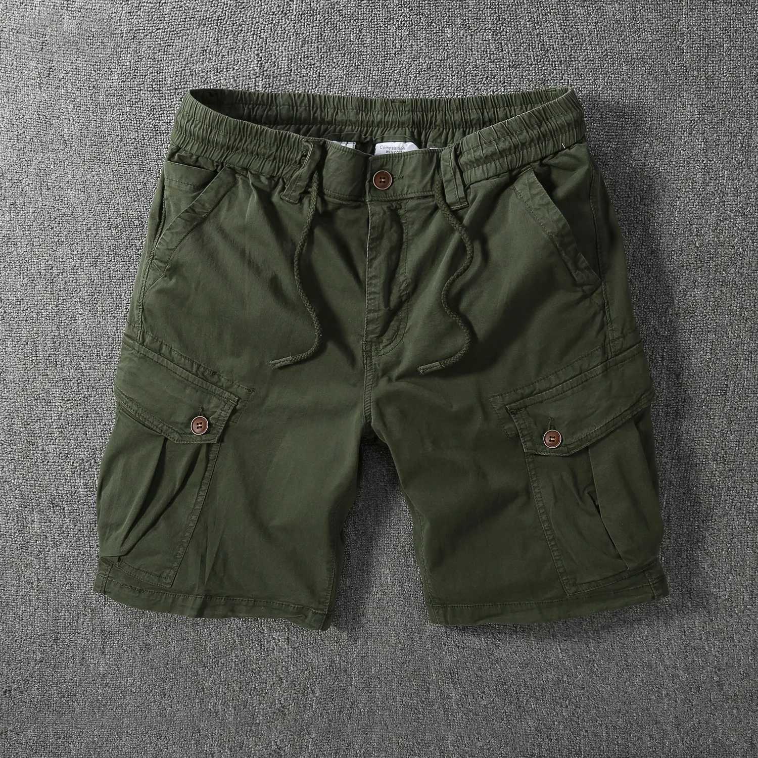 Summer Mens Cargo Shorts Cotton Shorts Korean Fashion Khaki Short Pants Harajuku Mens Clothing Hot Sales Casual Sweatpants W250621
